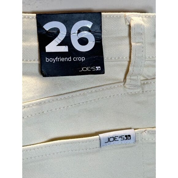 Joe's Jeans Women's Size 26 Cream Boyfriend Crop Jeans Five Pockets NWT - Picture 3 of 7